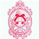 cute princess stamp girl with frame