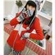 s�sser roter Strick-Pullover weisser Stern Japan kawaii