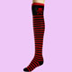 red-black kitty skull Overknees Socks