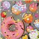 Donuts Sticker mit Schleife, Kristall Schaumstoff Donut