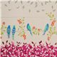 echino canvas Kokka fabric birds pink from Japan