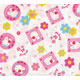 weisser kawaii Stoff mit Hasen Blumen 1m