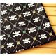 black girly skulls fabric crown half yard