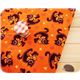 oranger Halloween Stoff Katze mit Schleife 0,5m