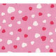 rosa kawaii Stoff mit Herzen 0,5m