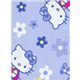 blauer kawaii Stoff mit Hello Kitty und Blumen 0,5m