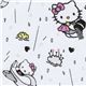 weisser kawaii Hello Kitty Stoff Regenwolken 0,5m