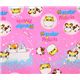 rosa kawaii Stoff mit Hamster 0,5m