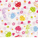 weisser kawaii Stoff mit Pilze 1m