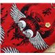 Totenkopf Stoff Fl�gel Wappen Emo Rockabilly 0,5m