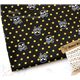 schwarzer Totenkopf Stoff Polka Punkte 0,5m