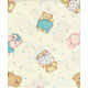hell-gelb kawaii Stoff mit Teddy B�ren 0,8m