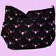 schwarze Canvas Tasche mit Fl�gel-Totenk�pfen