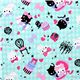 green canvas fabric kitty presents Japan kawaii