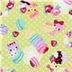 green canvas fabric macaroons bears Japan kawaii