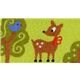 green forest friends fabric tape deer squirrel mushroom