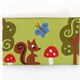 green forest friends woven label squirrel toadstool