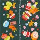 green kawaii Christmas fabric Santa Claus macaroons
