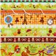 green kawaii fabric Bambi squirrel Eiffel Tower Japan