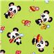 green panda fabric fly agaric from Japan kawaii