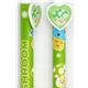 gr�ner Fliegenpilz Bleistift mit Pilzen und Herz kawaii