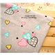 grauer kawaii Herzen Stoff 0,5m