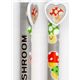 grauer Fliegenpilz Bleistift mit Pilzen und Herz kawaii