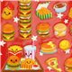 hamburger fast food sponge sticker Japan kawaii