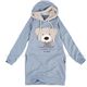 cute teddy bear kawaii hoodie blue