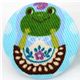 kawaii frog matryoshka button blue Kokka fabric button