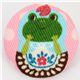 kawaii frog matryoshka button pink Kokka fabric button