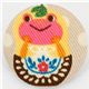 kawaii matryoshka frog button brown Kokka fabric button
