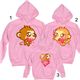 kawaii Affen Kapuzenpullover Hoodie YoYo & CiCi rosa XL
