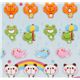 kawaii sponge sticker funny laughing animals Japan