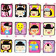 Tastatur Sticker kawaii Koreanerin Aufkleber