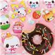 K�tzchen Sticker mit Schleife, Kristall und Donut Japan