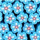 hellblaue Blumen Miniatur Fimo Ton Stangen 5 St�ck