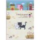 hell-gelbes Notizbuch schwarzes K�tzchen kawaii