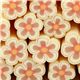 light yellow flowers miniature cane clay fimo stick 5pc