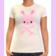 Loungefly creme skull bunny rockabilly T-shirt size L