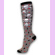 Loungefly brown skull star rockabilly knee socks