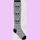 Loungefly gray skull star rockabilly knee socks