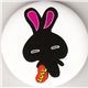 schwarzer Love Bunny Herz Button