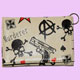 beige wallet with Murderer-Print