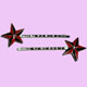 red nautical stars hairpins