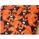 oranger Halloween Stoff Fledermaus mit Sternen 0,5m