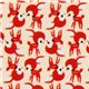 orange baby deer Kokka oxford cloth fabric Bambi Japan
