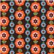 orange florets Kokka oxford cloth fabric from Japan