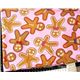pink Christmas Fabric big gingerbread man half yard