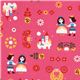 pink Cinderella Kokka oxford cloth fabric fairy tale